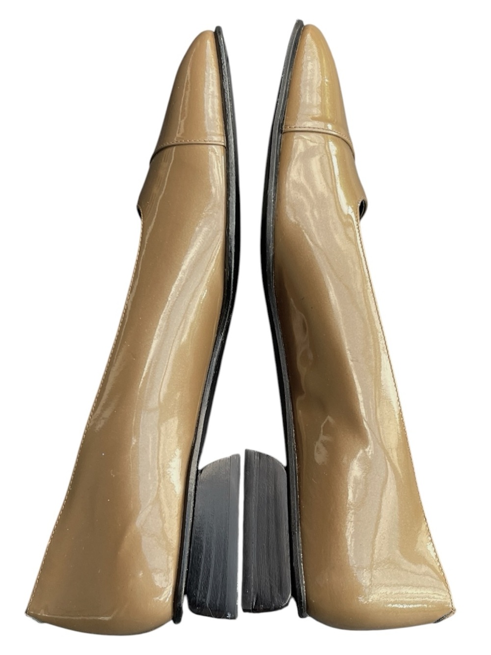 New Vintage Bally Trives Bronze Square Heel/Toe Patent Leather Loafer (5.5) - Picture 8 of 14